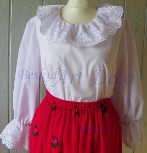 Bluzka biała ,wizytowa lub do stroju ludowego-dziewczeca