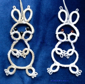 Zając -koronka frywolitkowa