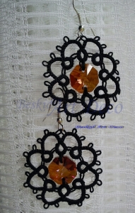 Frywolitki AMOR II z kryształkami Swarovskiego -duże