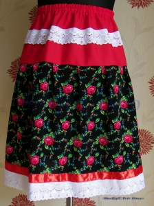 Spódnica FOLK, etno, BOHO, ludowa z haftami rozm. M
