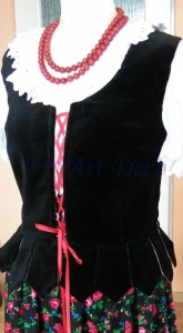 Gorset damski -czarny gładki