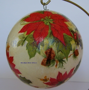 Bombki decoupage kwiatowe