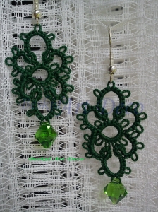 kolczyki koronkowe ze swarovskim