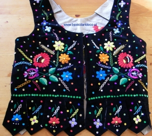 Gorset ludowy  haftowany ręcznie -bardzo strojny rozm. 44-46