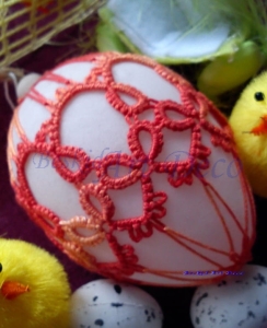 Pisanki koronkowe -frywolitka