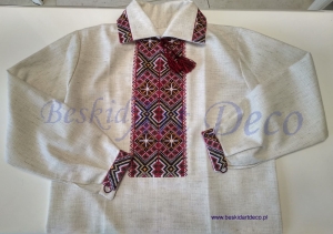 koszula chłopięca haft krzyżykowy 6-9 lat