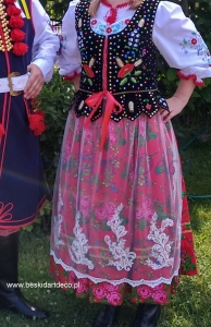 Fartuch krakowski tiulowy -różne wzory