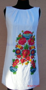 Lniana sukienka malowana ręcznie ELIZA