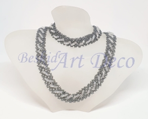 Delikatna Kolia z koralików + bransoletka