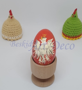 Orzeł - Jajka (Pisanki) drewniane ręcznie malowane