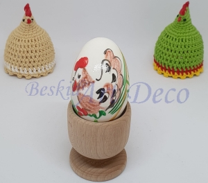 Kurka - Jajka (Pisanki) drewniane ręcznie malowane