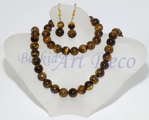 Komplet biżuterii Tygrysie Oko