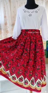 Spódnica góralska -biała długa