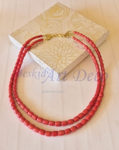 Naszyjnik koral  2 sznury