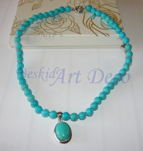 TURKUS- delikatny naszyjnik z wisiorkiem