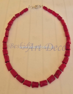Naszyjnik koral czerwony