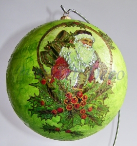 Bombki decoupage -bardzo duże