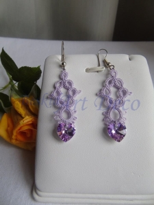 koronkowe kolczyki ze swarovskim