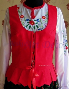Gorset kolorowy - bawełna i len