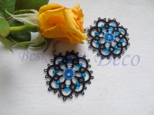 Koczyki frywolitkowe - kilka kolorów