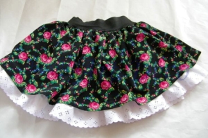 MINI Spódniczka z haleczką- super Folk