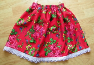 spódniczka do stroju krakowskiego, góralskiego- bawełna satynowa do 5 lat